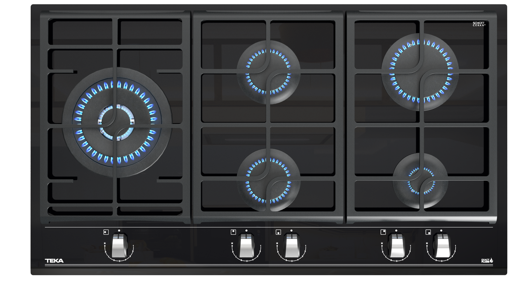 Teka GZC 95320 XBC Siyah Cam Ankastre Ocak