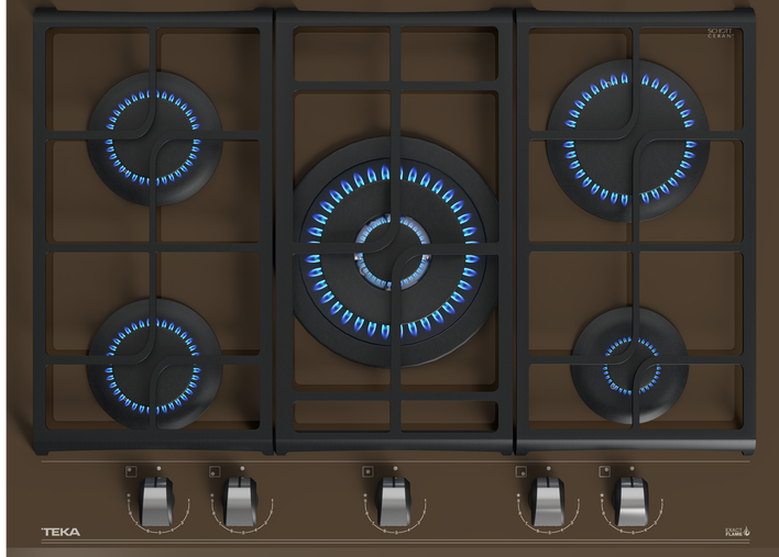 Teka GZC 75330 XBC LB (E4) Kahverengi Cam Ankastre Ocak