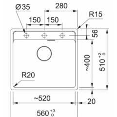 Franke Maris MRG 610-52 Matt Black Eviye