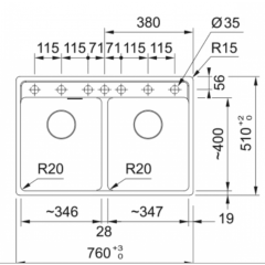 Franke Maris MRG 620-35-35 Matt Black Eviye