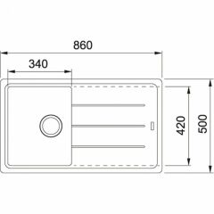 Franke Basis BFG 611-86 Avena Eviye