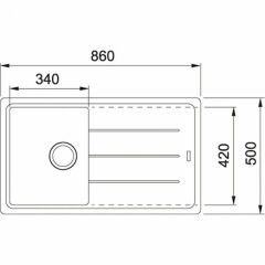 Franke Basis BFG 611-86 Oyster Eviye