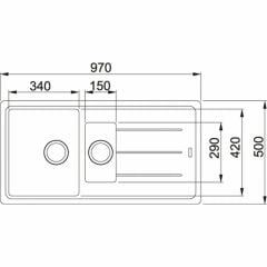 Franke Basis BFG 651-97 Bianco Eviye