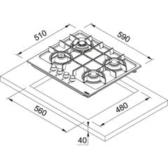 Franke FHMA 604 3G DC XS C İnox Ocak