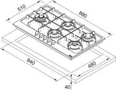 Franke FHMA 905 4G DCL XS İnox Ocak
