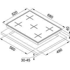 Franke FHNG 705 4G TC BK C Black Ocak