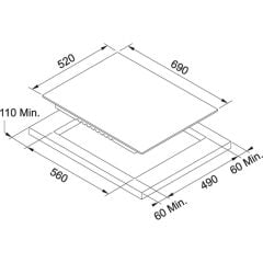 Franke FRSM 704 C TOD BK Black Seramik Ocak