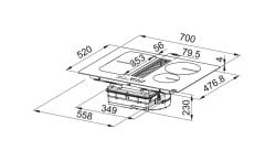 Franke FSM 709 HI Black İndüksiyonlu Ocak Davlumbaz