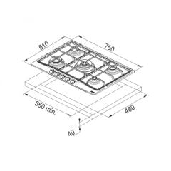Franke FCH 755 4G TC OA C Avena Ocak