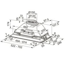 Franke FBI 525 BK Siyah Aspiratör