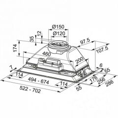 Franke FBI 705 BK Siyah Aspiratör