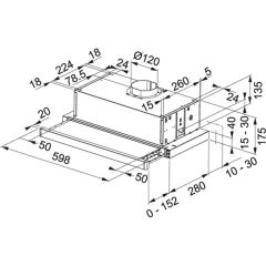 Franke FTC 6032 GR/XS İnox Aspiratör