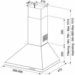 Franke FDL 6165 XS/600 İnox Davlumbaz
