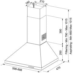 Franke FDL 9165 XS/900 İnox Davlumbaz