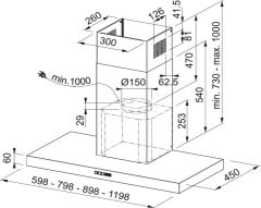Franke TALE 915 W MB Matt Black Davlumbaz