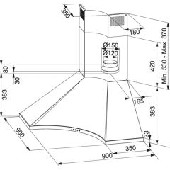 Franke FDPA 904 XS/900 İnox Köşe Davlumbaz