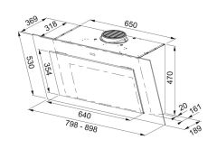 Franke FMA  PRO 907 BK Siyah Cam/Mat Siyah Davlumbaz