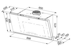 Franke FMY 907 FM BK/BK Siyah Cam/Siyah Çerçeve Davlumbaz