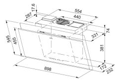 Franke FVMY AH 907 FM BK/BK Siyah Cam Davlumbaz