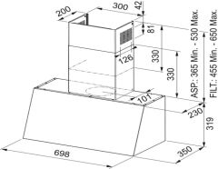 Franke TREND LINE PLUS FCO 70 Avena Davlumbaz