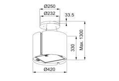 Franke FSMS F42 SS/BK MATT İnox Davlumbaz