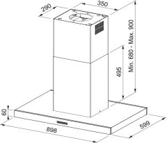 Franke 905 I BK MATT / 900 Matt Black Davlumbaz