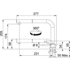 Franke Active Window Eğilebilen Armatür