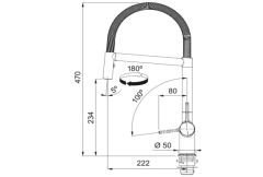 Franke Active Duşlamalı Matt Black Armatür