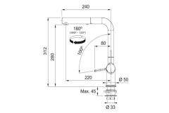 Franke Active Twist Duşlamalı Decor Steel Armatür