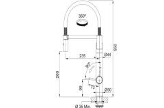 Franke Vital Kapsül Filtreli Krom/Gun Metal Armatür