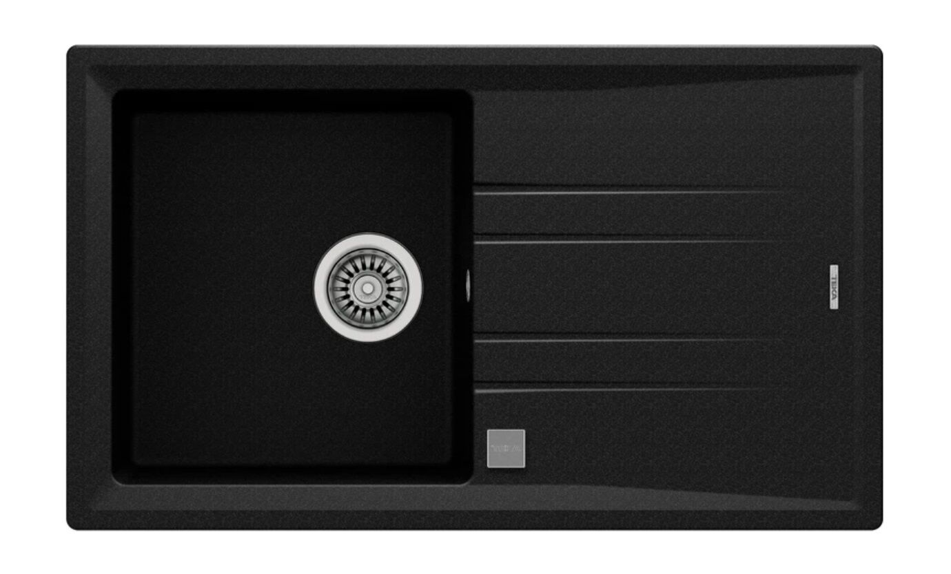 Teka STONE 50 B-TG Metalik Siyah Eviye