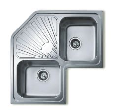 TEKA CLASSIC ANGULAR 2B ÇELİK KÖŞE EVİYE