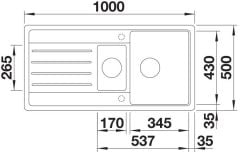 BLANCO LEGRA 6 S VOLKAN GRİ EVİYE