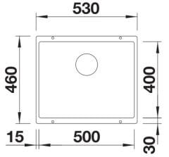 BLANCO SUBLINE 500-U SİYAH EVİYE