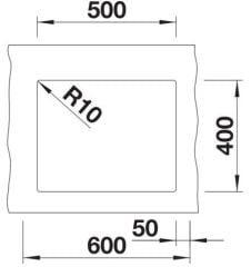 BLANCO SUBLINE 500-U SOFT BEYAZ EVİYE