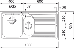 Franke Logica Line LLL 651-100 Çelik Eviye