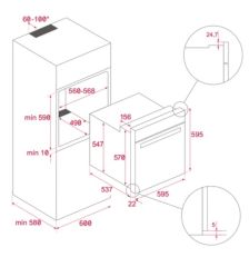 TEKA HLB 8400 FBK SİYAH FIRIN