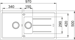 FRANKE BASİS BFG 651-97 SLATE GRİ EVİYE