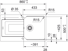 FRANKE URBAN UBG 611-86 SLATE GRİ EVİYE