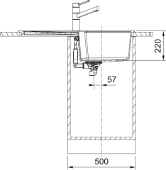 FRANKE URBAN UBG 611-86 SLATE GRİ EVİYE