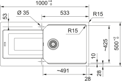 FRANKE URBAN UBG 611-100 SLATE GRİ EVİYE