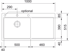 FRANKE MYTHOS MTG 611-100 BİANCO SAĞ DAMLALIK EVİYE