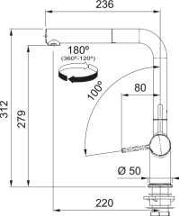 FRANKE ACTİVE SPİRALLİ SLATE GRİ ARMATÜR